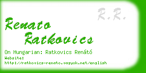 renato ratkovics business card